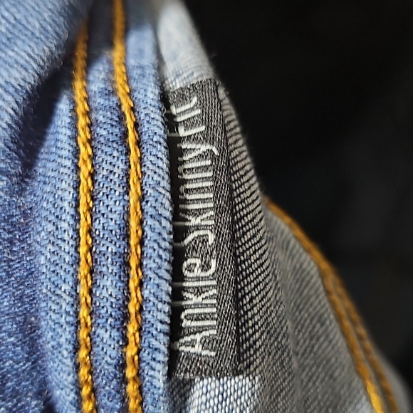 Vervet Classic Blue Skinny Jeans Raw Hem Size 28 - Picture 4 of 5